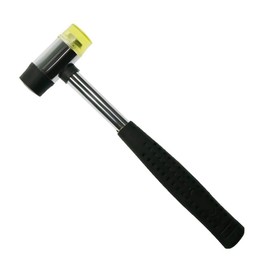 Edward Tools 25mm Two Sided Soft Face Small Mallet - Installation Mallet with Double Face - Mallet for Flooring, Jewelry, Wood Work - Fiberglass Handle