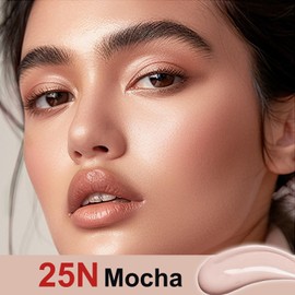 GIVOOBE Waterproof Flawless Air Cushion, Base de Maquillaje, Base Semimate, Base Impecable Ligera y Duradera(Mocha, 18g)