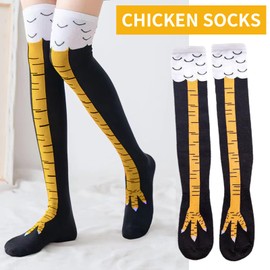Lithyc Chicken Leg Socks - Chicken Leg Socks - Socks Chicken Legs - Crazy Funny Chicken Leg Socks - Novelty Chicken Leg Socks as Gifts for Women Men and Children, black