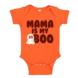 The Shirt Den Mama is My Boo Baby One Piece 6 mo Orange