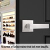 Probrico 6 Pack Door Handles in Satin Nickel, Half Dummy
