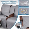 KinCam 100% Waterproof Recliner Loveseat Cover with Console, Non-Slip Reclining