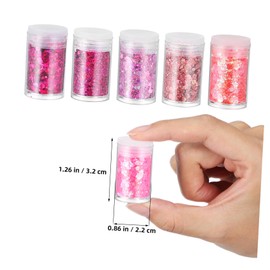 Operitacx Color Nail Glitter Flakes Fine Texture Manicure Powder for Eye Catching Sparkle and Strong Adhesion for Seasonal Nail Art and Valentine's Day Decorations