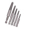 Bolts Remover, 5pcs Broken Screw Extractor Hex Shank Fine Teeth