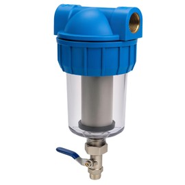 Pre Filtro Autolimpiable REYNOR® con Malla Inoxidable 50 Micras | Entrada 1/2” NPT | Prefiltro Lavable para Sedimentos Protege Tinaco, Equipos y Tuberías | Caudal 40-50 LPM