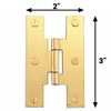 Renovators Supply Manufacturing Brass H Cabinet Hinges, 3 Inches, Modern,