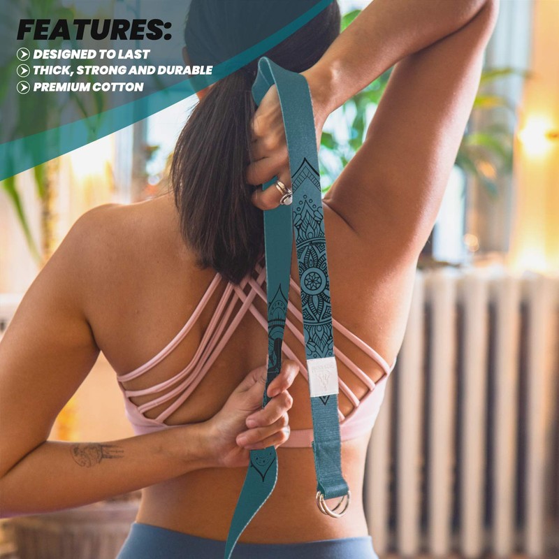 Yoga World Yoga Strap - Stretch Belt for Flexibility Training,