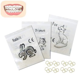 2 Packs of Dental Elastic Bands 3/16" - 3.5 oz Orthodontic Bracelets (200 Elastics)