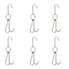 Alele 6PCS 12.5inch Double Meat Hooks,Stainless Steel Poultry Hook Roast