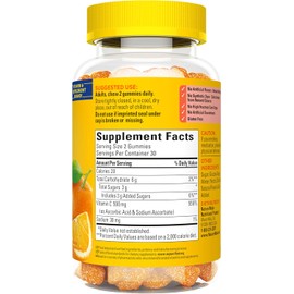 Nature Made Extra Strength Dosage Vitamin C 500 mg per serving, Dietary Supplement, Vitamin C Gummies for Immune Support, 60 Gummies, 30 Day Supply