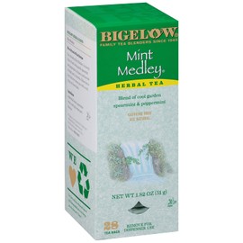 Bigelow Mint Medley Herbal Tea Bags 28-Count Box (Pack of 1) Mint Tea Bags Peppermint & Spearmint Herbal Tea All Natural Gluten Free