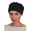Deresina Harmony Volume Headwear Bamboo Chemo Hat for Women, black,