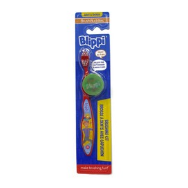 Brush Buddies Blippi Toothbrush with Travel Cap, Kids Toothbrushes, Soft Bristle Toothbrushes for Kids, 2PC