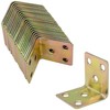 24 PCS L-Shaped Brackets,Furniture Cabinet Hardware Corner Braces,Zinc-Plated Angle Brackets