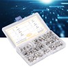 170pcs M3‑M10 304 Stainless Steel Rivet Nuts Durable Flat Head
