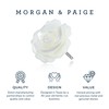 MORGAN & PAIGE Carved Mother of Pearl Rose Earrings, Handcrafted