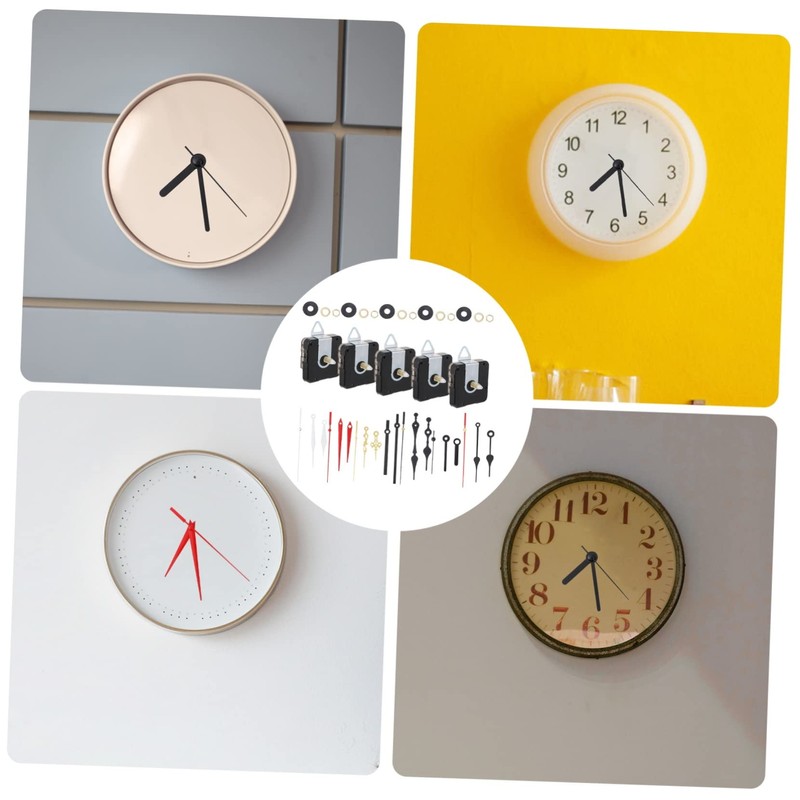 LALAFINA 5 Sets DIY Clock Movement Replacement Kit of Clock