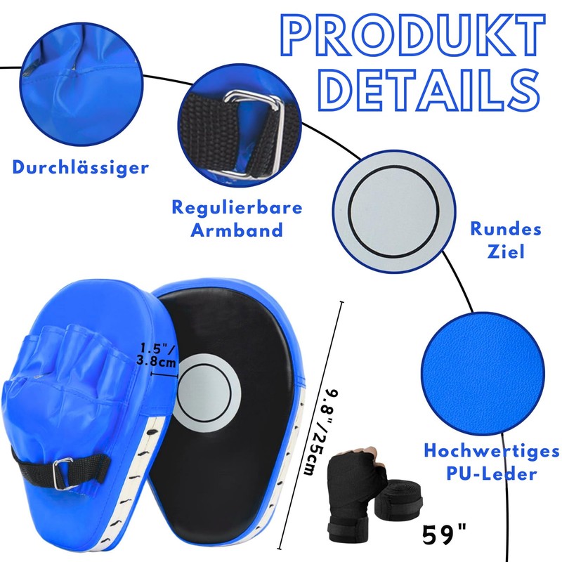3-in-1 Boxing Gloves and Punching Mitts Set for Kids Ventilated