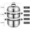 MANO Steamer Pot for Cooking 11 inch Steam Pots with