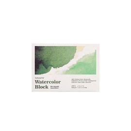 tumuarta 640 g/m² Watercolour Pad, 100% Cotton, 5 x 7 Inch, 10 Sheets, Natural White, Acid Free, Cold Pressed, Watercolour Paper Sketchbook and Mixed Media Sketchbooks for Watercolours, Acrylic