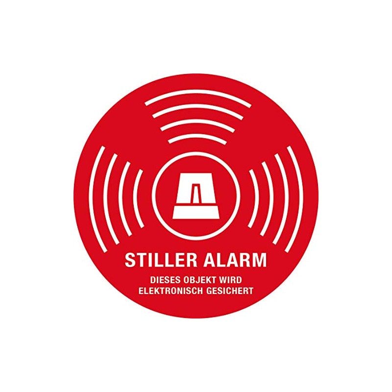 Sticker Warning "Silent Alarm This Object Is Electronically Secured" Notice