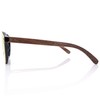 glozzi Women's Sunglasses Polarised UV400 Wood Round with Wooden Temple