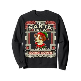 Jack Russell Terrier Santa Claus Crew Christmas Dog Elf Sweatshirt