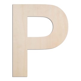 MGTECH 12 Inch Large Wooden Letter P, 1/4 in Thick Big Wood Letter for Crafts and Wall Decor