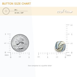 Craftisum 20 pcs Artistic Colored Enamel Metal Shank Sewing Coat Buttons -16mm -5/8"