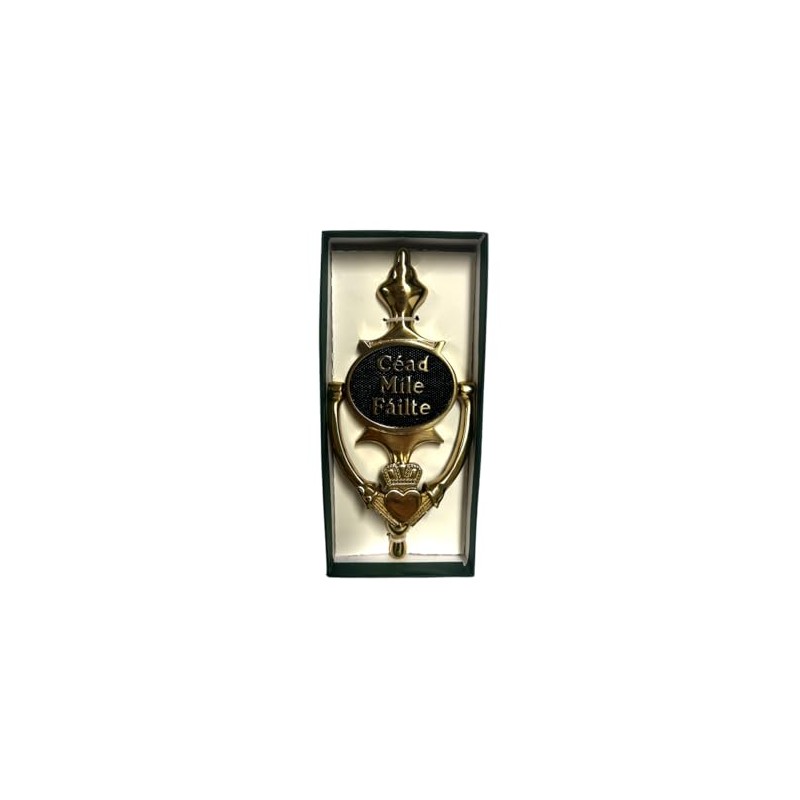 Exclusively Irish Cead Mile Failte Oval -Claddagh Door Knocker -
