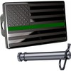 5"x3" American Black Flag Metal Hitch Cover (Fits 2.5" Receiver,