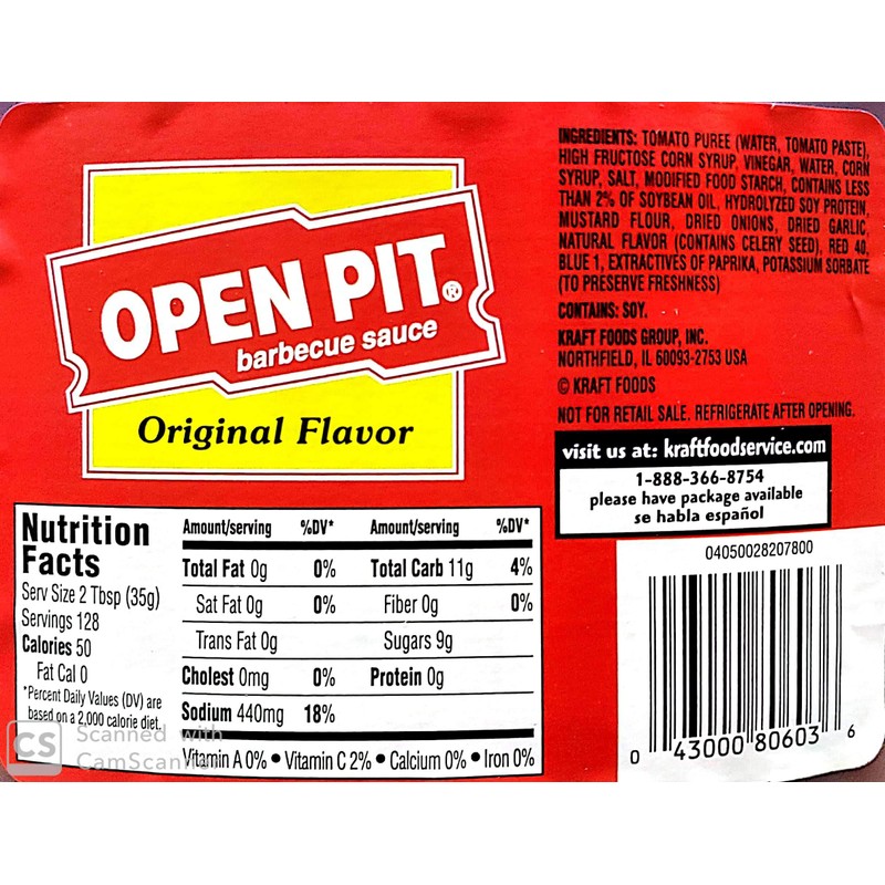 Open Pit Original Flavor Barbecue Sauce - 1 Gallon(128oz)
