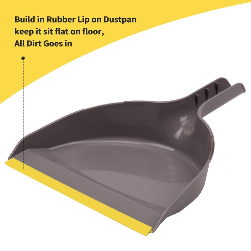 Broom and Dustpan Set,IndoorBroom with Dust pan Combo Set for