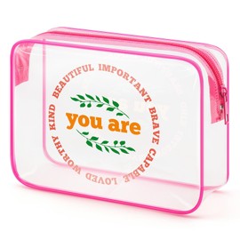 Sfodiary Inspirational Quote Makeup Bag Inspirational Gifts for Women Graduation Birthday Gifts for Friends Daughter Girl Wife Sister Aunt Coworker Cosmetic Bag Encouragement Christmas Travel Pouch