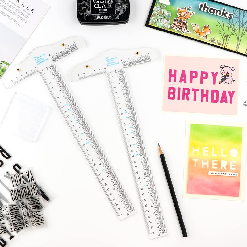 Briartw 1 Piece Acrylic T-Square Ruler T Square Plastic T-Ruler