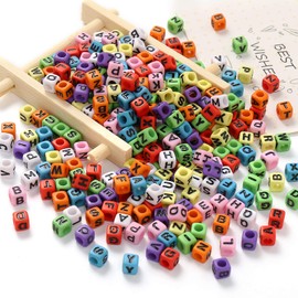 DAHI Letter Beads, Acrylic Beads, Number Beads, Craft Beads
