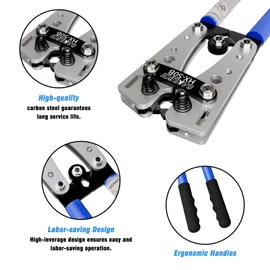 Sanuke Battery Cable Lug Crimping Tool for AWG 8 6 4 2 1/0 Heavy Duty Copper Wire Lugs, Electrical Wire Crimper