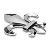 iPick Image Fleur-De-Lis FDL 3D Logo Black Stainless Steel License