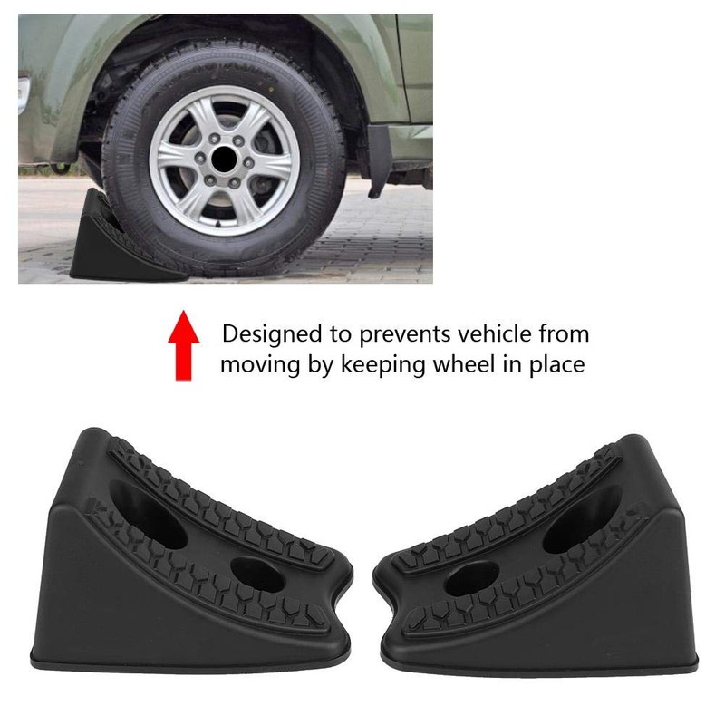 Wheel stopper, 2 pieces, car anti-slip rubber tyres, non-slip stopper,
