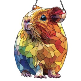Guinea Pig Ornament Acrylic Window Hanging, Gift for Animal Lovers, Home Wall Room Hanging Decor, Christmas Decorations