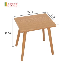 AWASEN Mid Century Modern Side Table, Small End Drink Table for Living Room Bedroom Office Small Spaces, Modern Side Table Nightstand with Solid Wood, Easy Assembly, (Brown)