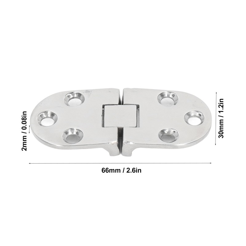 4PCS Door Hinge with Mounting Holes 316 Stainless Steel Hinge