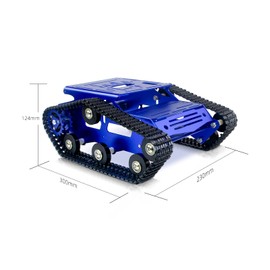 XiaoR Geek Robot Smart Car Chassis Kit Full Aluminum Alloy Tank Mobile Platform with 2WD Motors for Arduino/Raspberry Pi Robot Projects - Free Tools