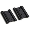 2Pcs 75mm Cafe Saloon Door Hinges Black with Screws Double