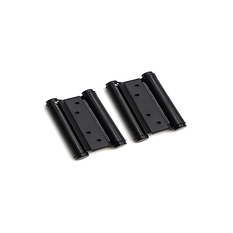 2Pcs 75mm Cafe Saloon Door Hinges Black with Screws Double