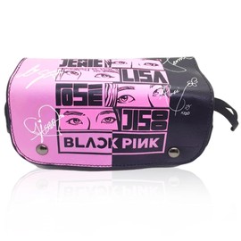 IOSCDH Blackpink Pencil Case, Portable Pencil Case with Zip, Large Capacity Pencil Case, Multifunctional Pencil Case, Cosmetic Organiser, Suitable for School, Office and Home C, pink