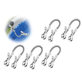 5 PCS Stainless Steel Swimming Pool Cover Clips,for Aboves Ground Pools Solar Cover Clamps,Wind Guard Pool Solar Cover Clips,Solar Cover Attachment Clips
