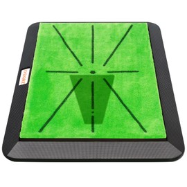 Golf Hitting Mat with Divot Board, Real-Time Swing Feedback Trainer, Indoor & Outdoor Chipping Practice Mat, Strike Training Aid, Turf Driving Impact Pad, Golf Accessories and Gifts for Men