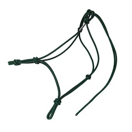 Knotty Girlz Horse Rope Training Halter - 4 Knot 1/4" Stiff Halter Cord - Used by Famous Trainers Multiple Sizes Multiple Colors (Hunter Green, Yearling)