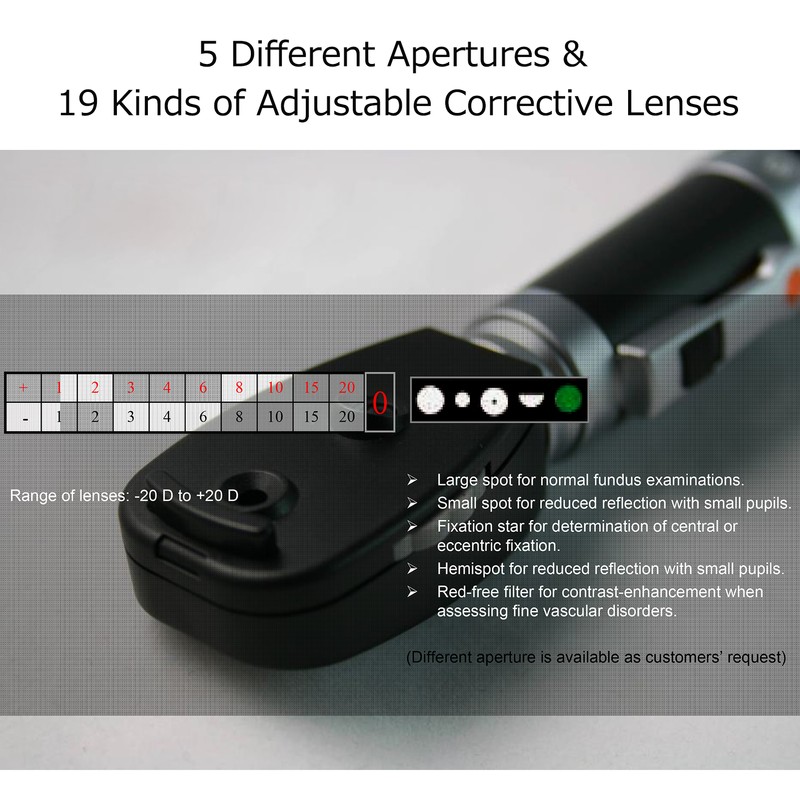 Hand Direct Ophthalmoscopes Simple Easy to Use Ophthalmoscope for Inspecting
